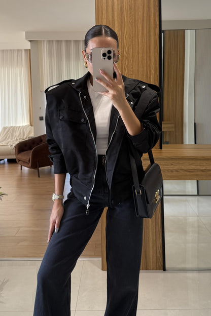 Donato Siyah Bomber Vatkalı Ceket