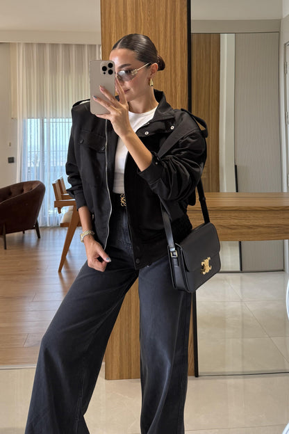 Donato Siyah Bomber Vatkalı Ceket