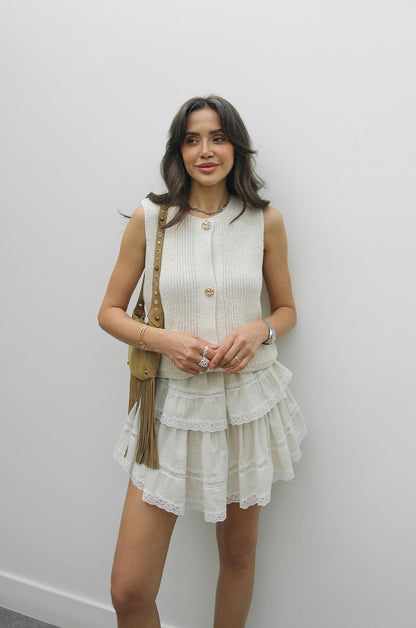 EKRU TRIKO BLUZ YELEK