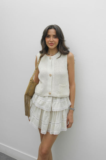 EKRU TRIKO BLUZ YELEK