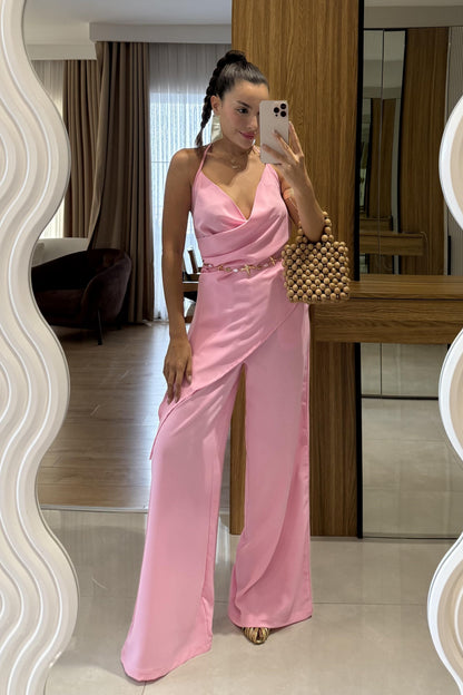 Elabella Pembe Çapraz Drapeli İkili Takım