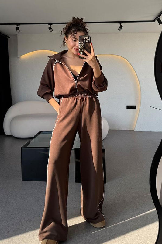 Elena Kahve Biyeli Modal Takım