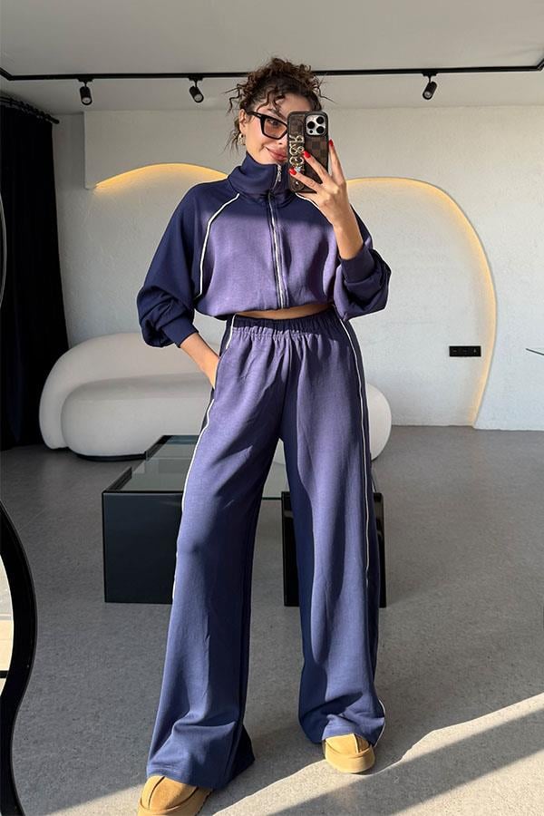 Elena Lacivert Biyeli Modal Takım