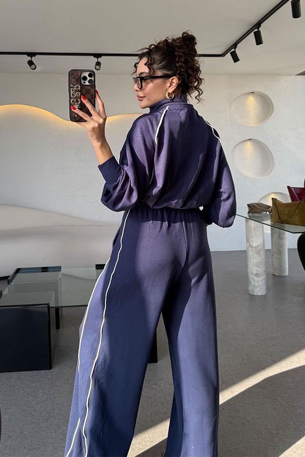 Elena Lacivert Biyeli Modal Takım