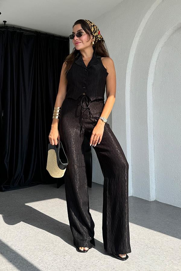 Elka Premium Yelekli Pantolon Takım-Siyah