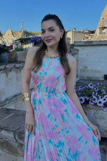 Elvira Tek Kol Piliseli Elbise