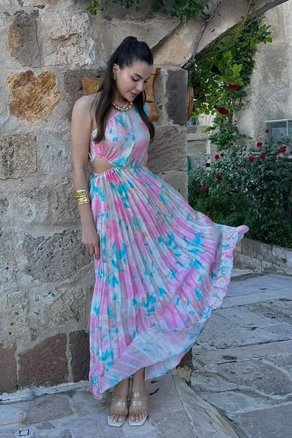 Elvira Tek Kol Piliseli Elbise