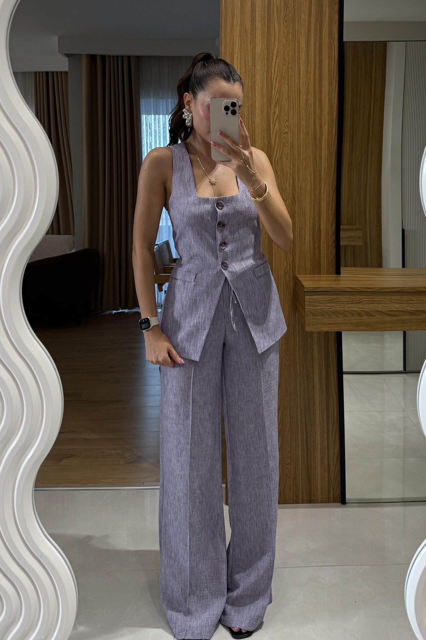 Elyor Lila Yelekli Takım