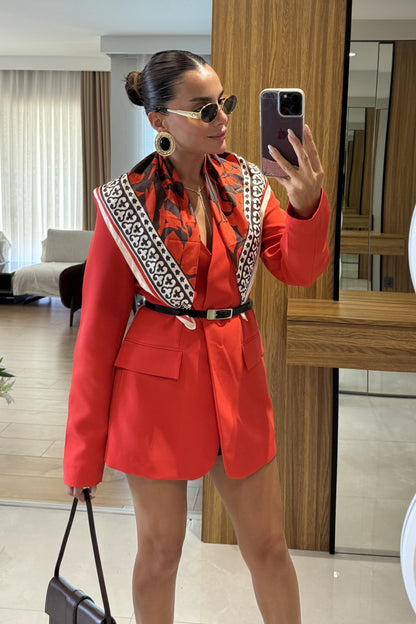 Estrella Nar Çiçeği Blazer Ceket