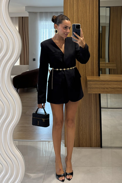 Estrella Siyah Blazer Ceket