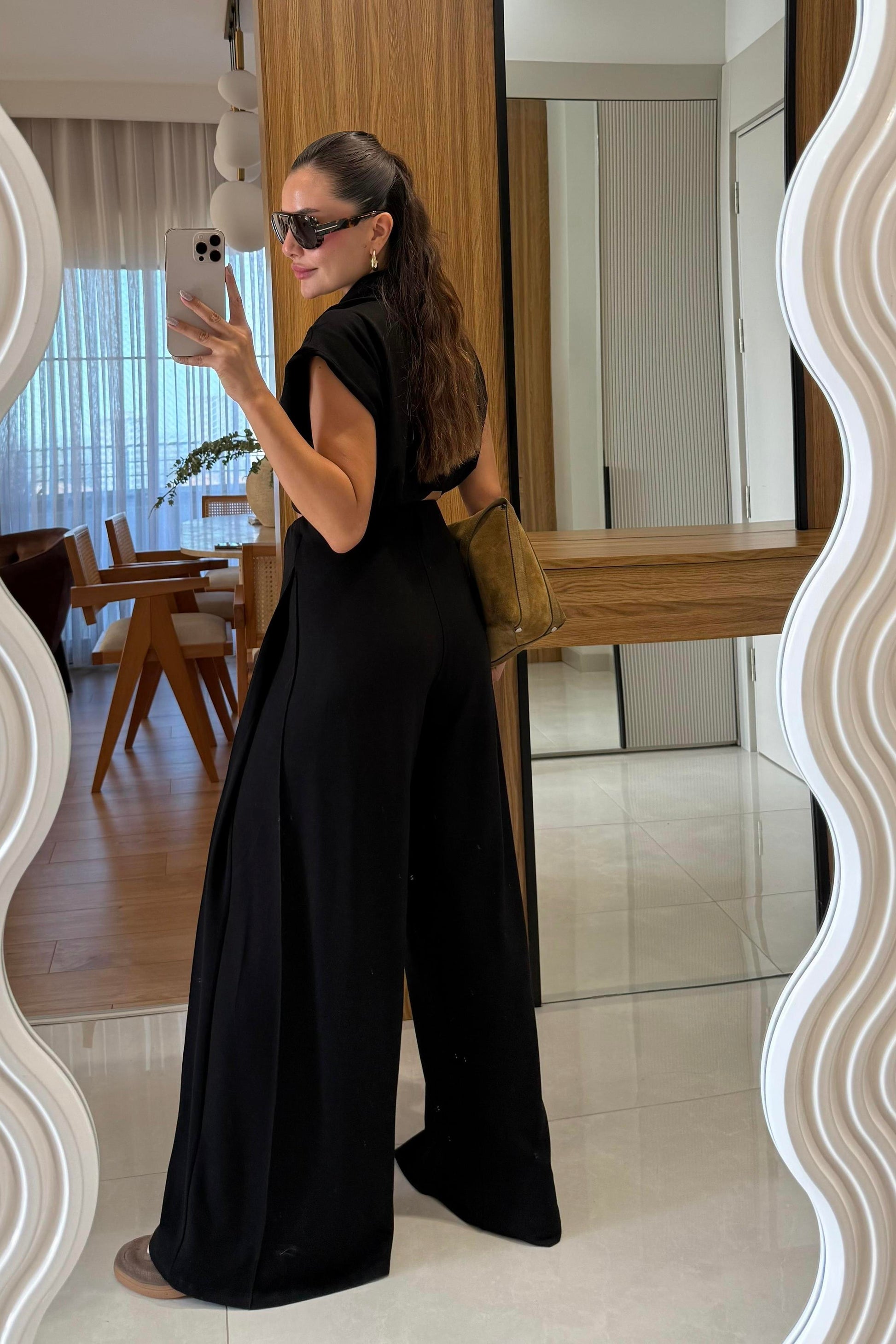 Fauna Siyah Modal Cep Detaylı Takım