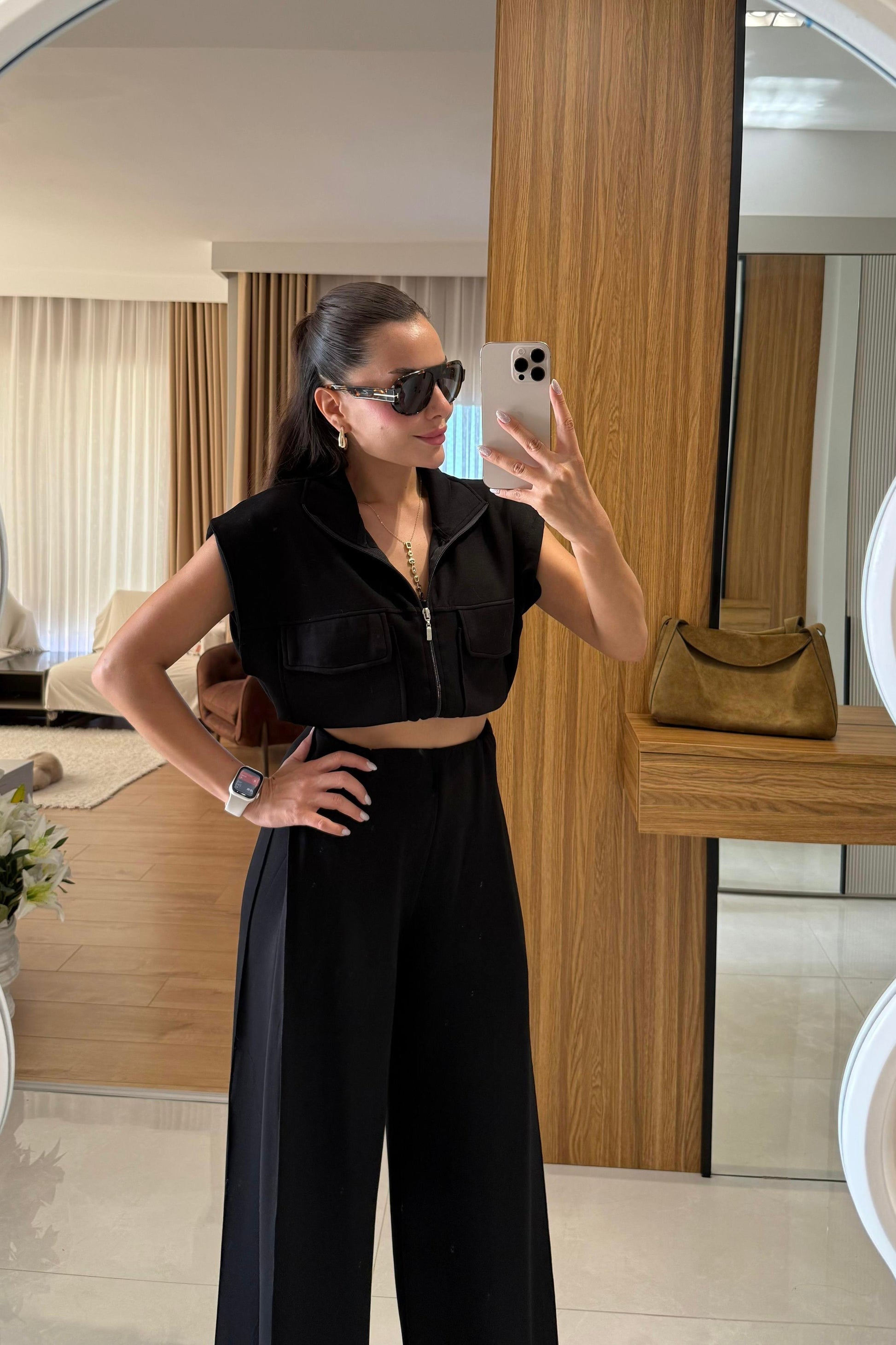 Fauna Siyah Modal Cep Detaylı Takım