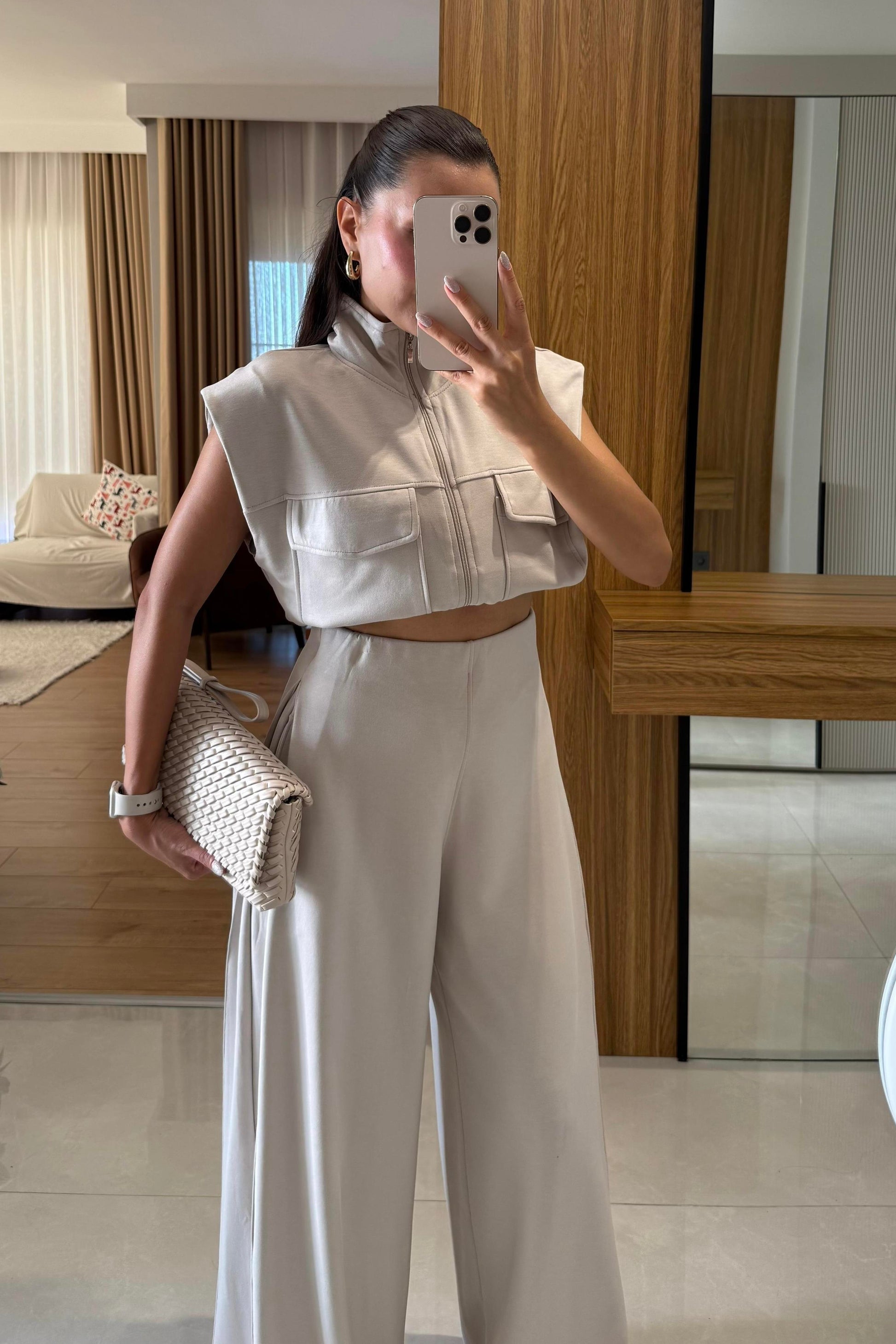 Fauna Taş Modal Cep Detaylı Takım