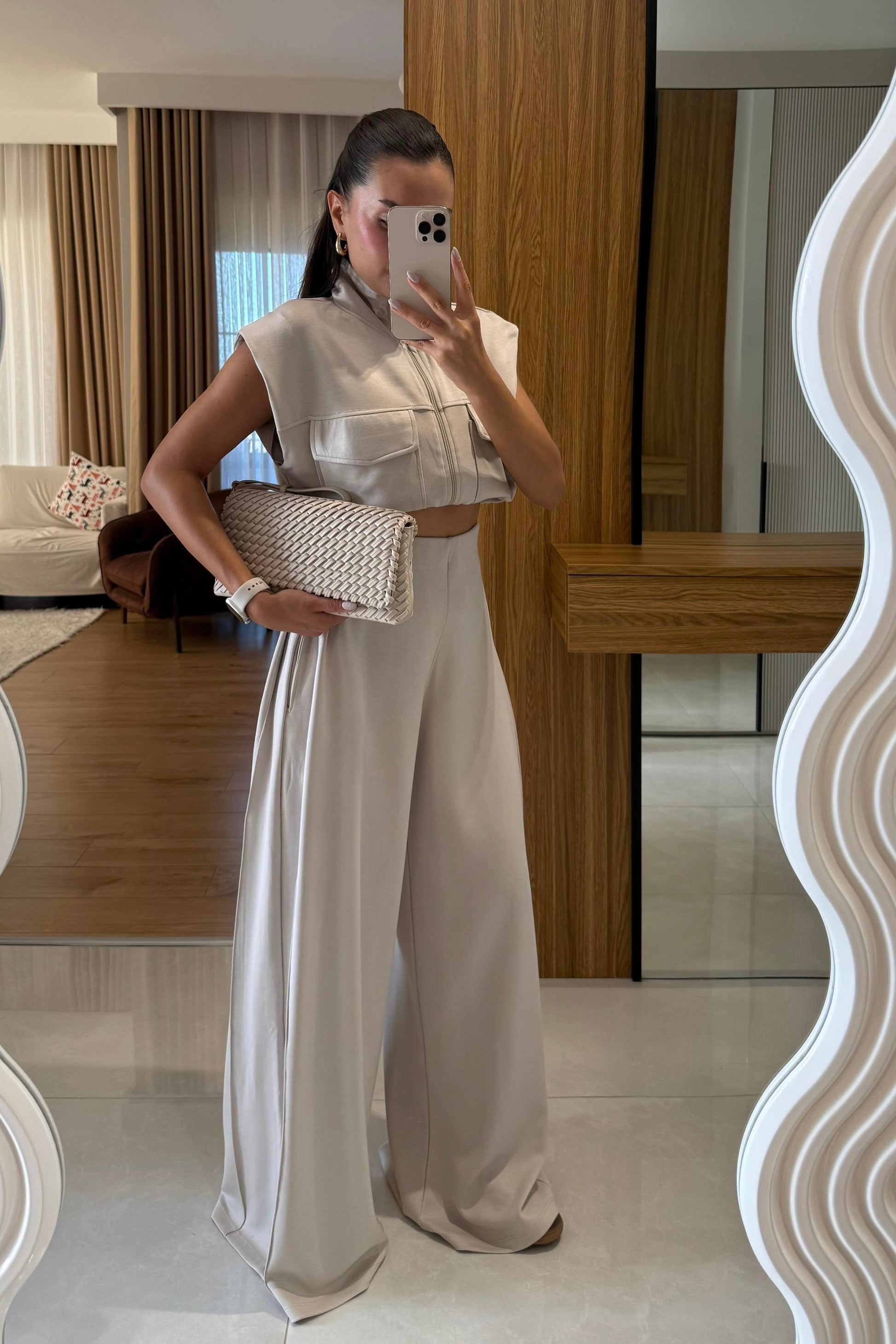 Fauna Taş Modal Cep Detaylı Takım