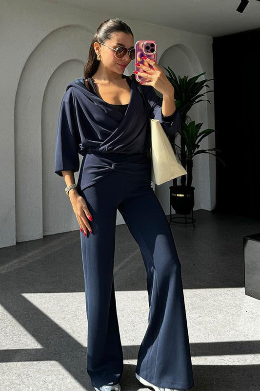 Felice Modal Kumaş Tasarım Lacivert Takım