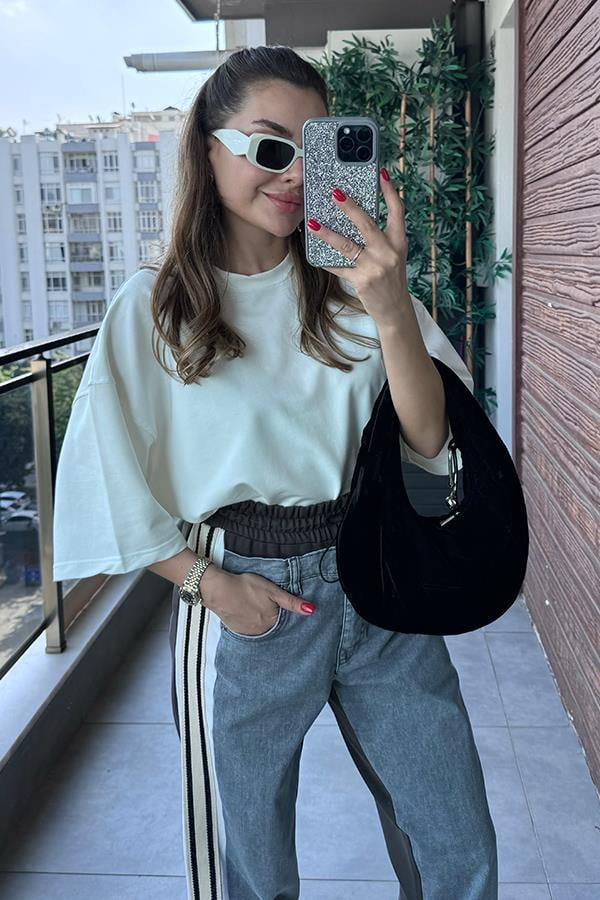 Felicity Kot Karışım Tasarım Takım - Beyaz