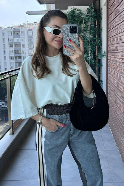 Felicity Kot Karışım Tasarım Takım - Beyaz