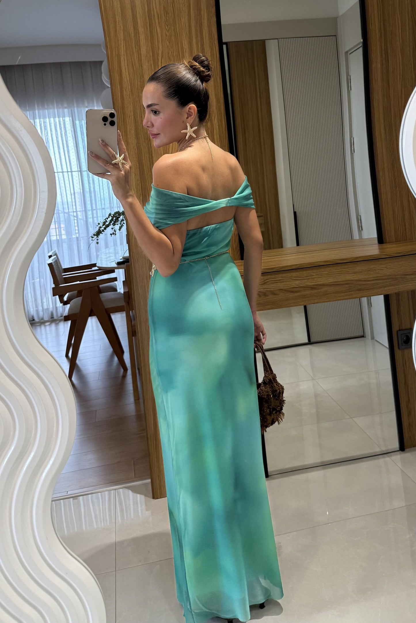 Floransa Batik Desen Tasarım Maxi Elbise