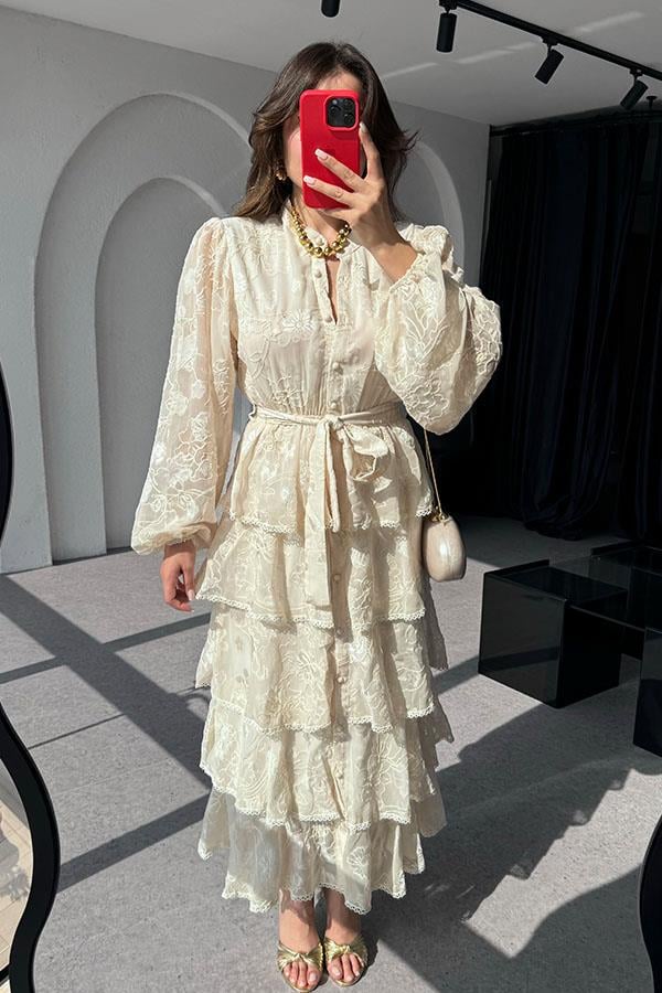 Fortillow Uzun Kol Kat Kat Elbise