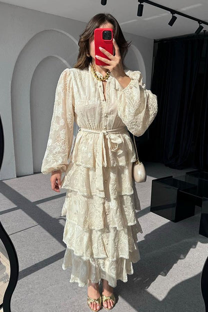 Fortillow Uzun Kol Kat Kat Elbise