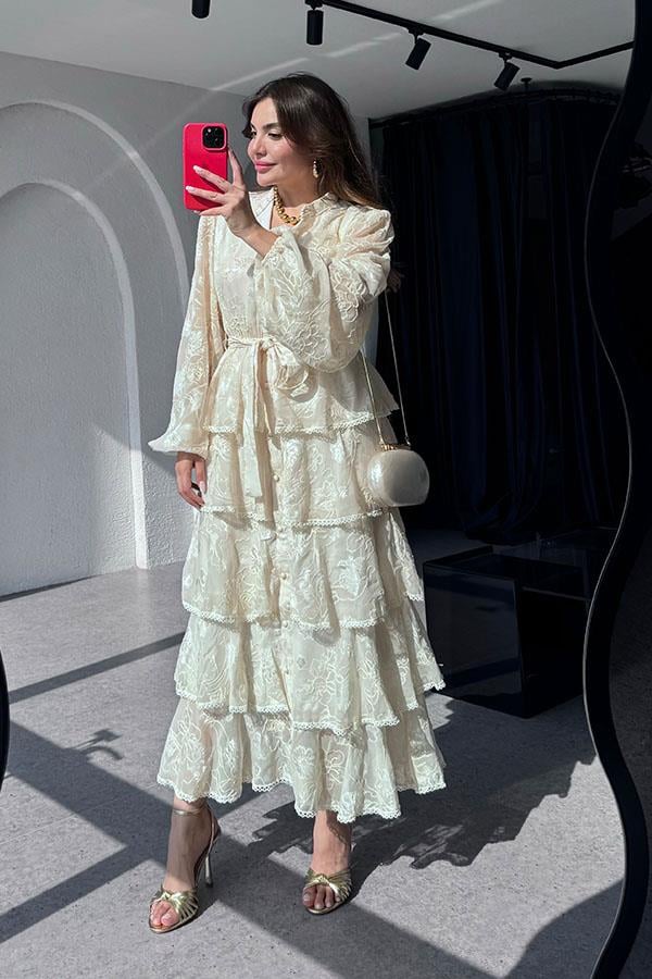 Fortillow Uzun Kol Kat Kat Elbise