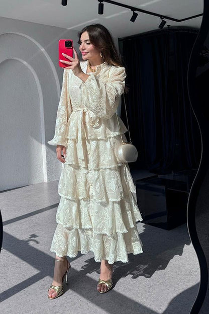 Fortillow Uzun Kol Kat Kat Elbise