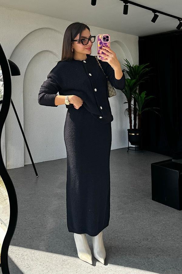 Frame Yumoş Siyah İkili Takım