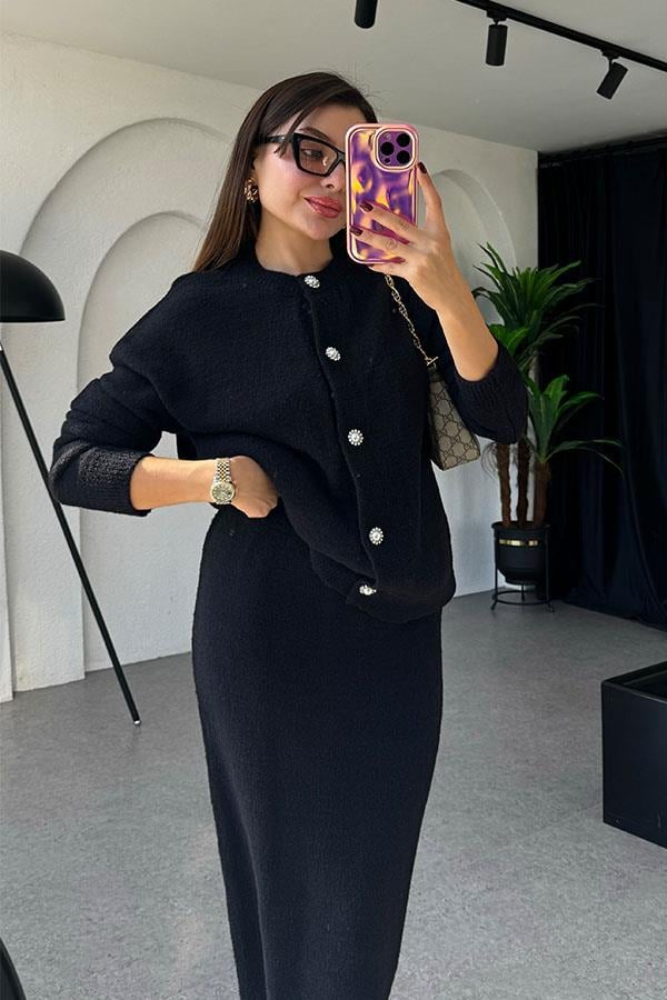 Frame Yumoş Siyah İkili Takım