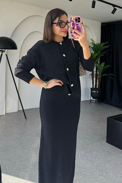 Frame Yumoş Siyah İkili Takım