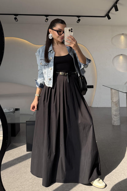 Francisco Lightblue Zımbalı Kot Ceket