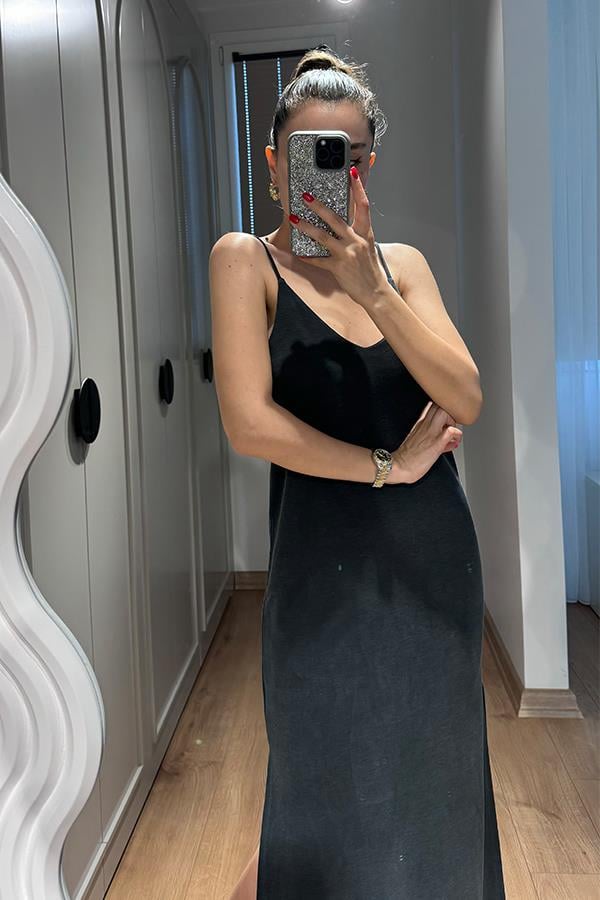 Franke Modal Kumaş Elbise - Antrasit