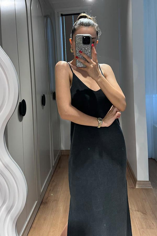 Franke Modal Kumaş Elbise - Antrasit