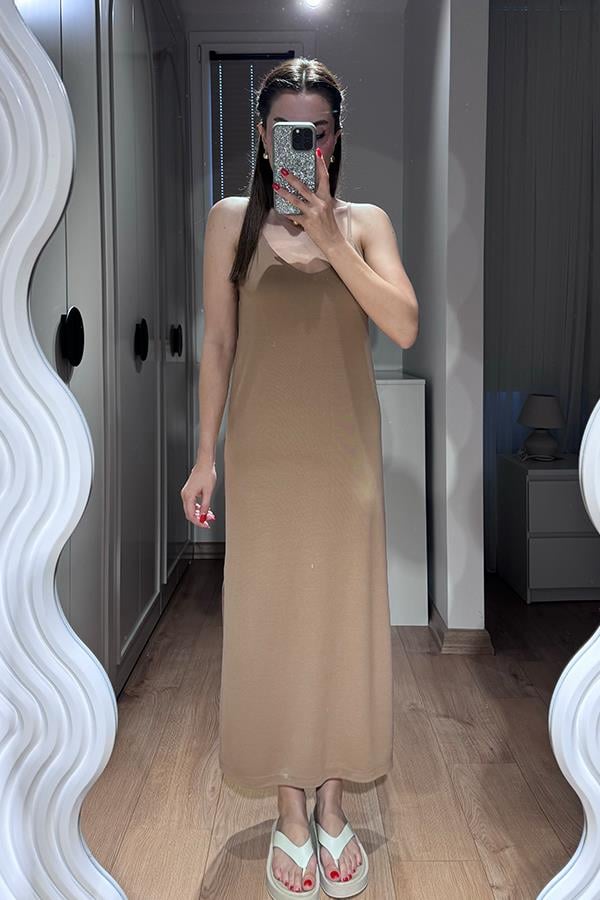 Froma Modal Kumaş Elbise - Kahve