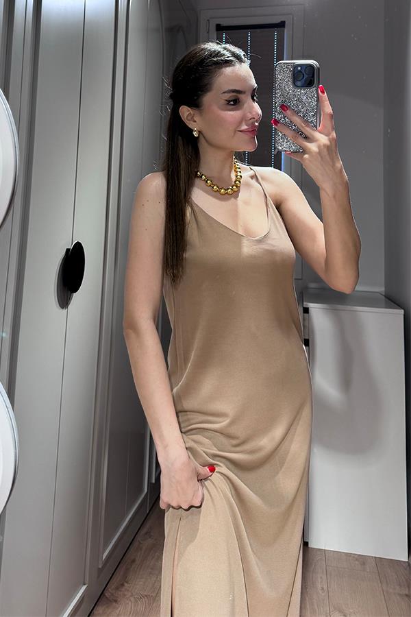 Froma Modal Kumaş Elbise - Kahve