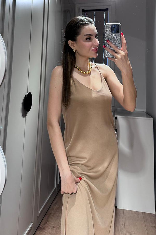 Froma Modal Kumaş Elbise - Kahve