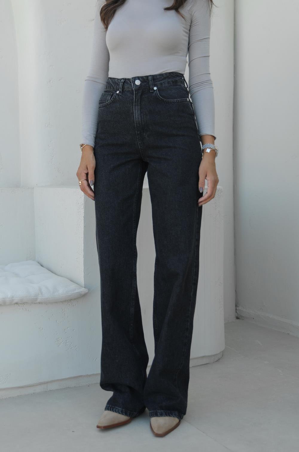 FÜME TEK CEPLI CEKET PANTOLON DENIM TAKIM