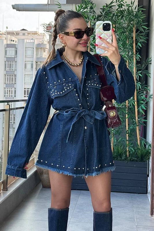 Gabby Zımbalı Kot Elbise