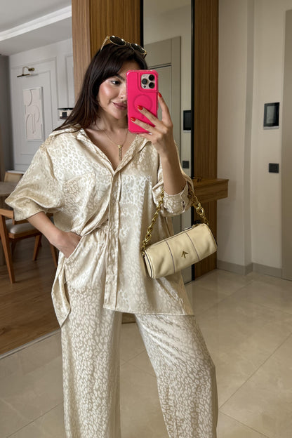 Galie Taş Saten Dokulu Takım