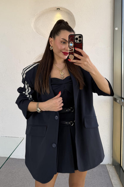 Girls Power Uzun Blazer Ceket