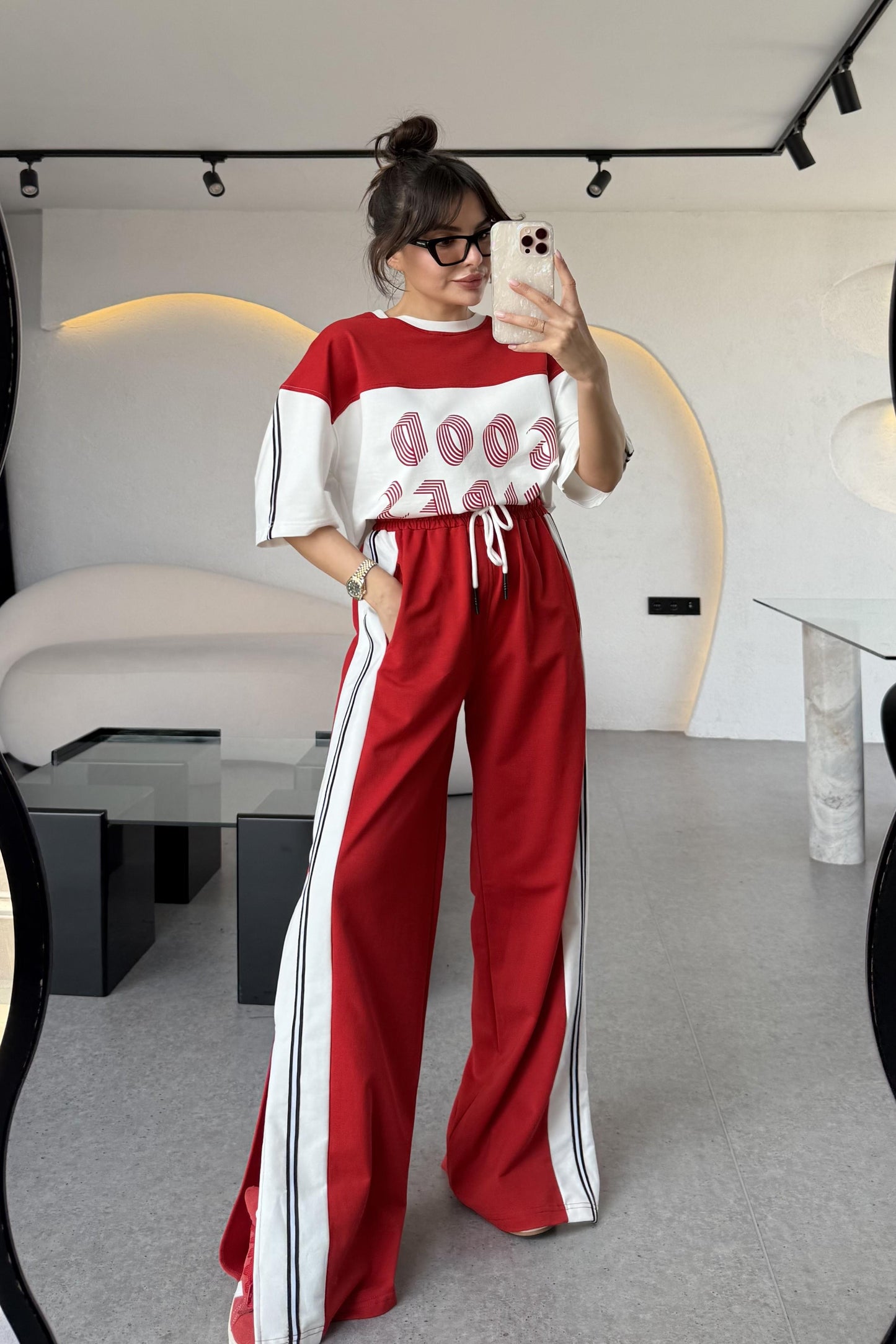 Good Vibes Kırmızı Şeritli Takım