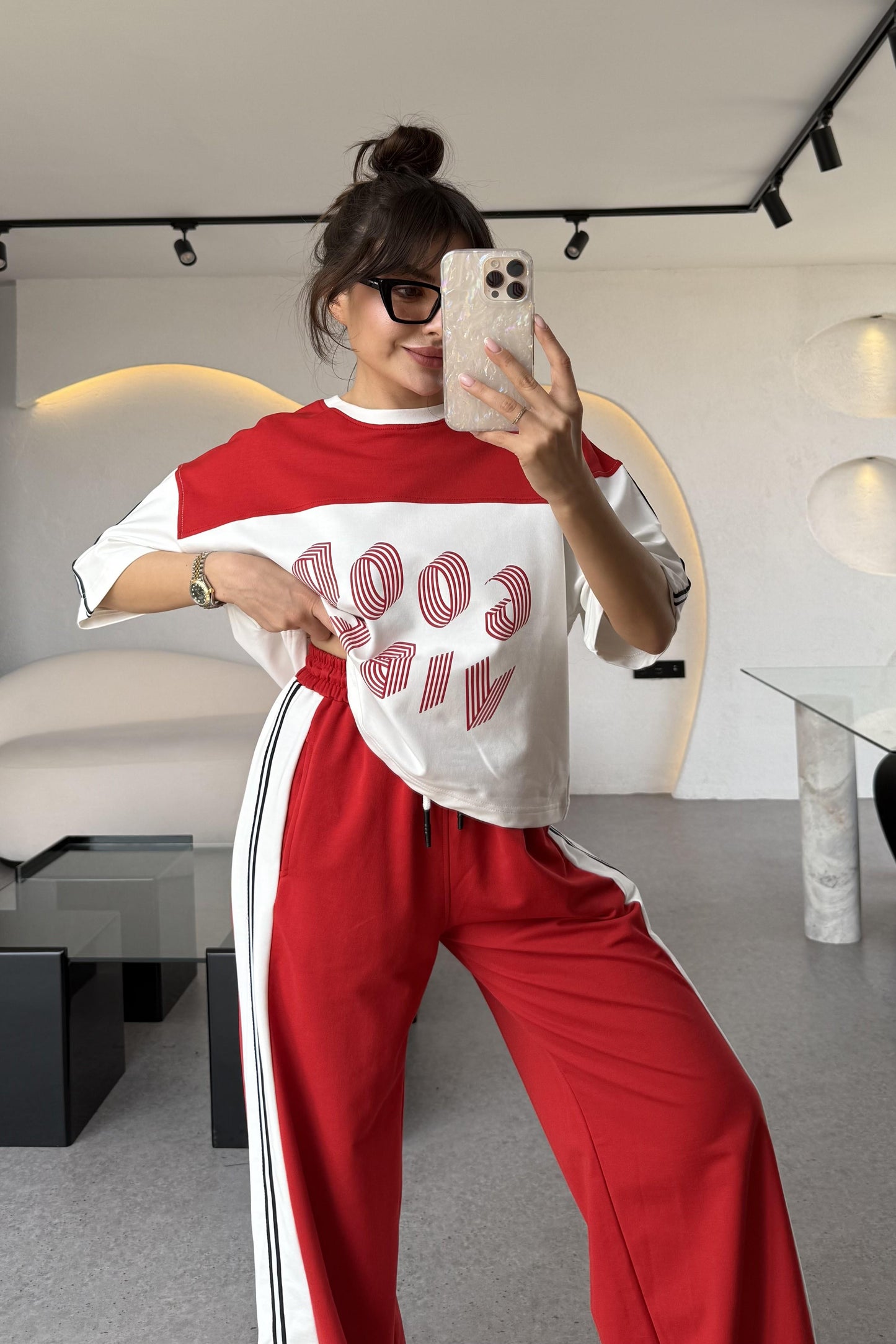 Good Vibes Kırmızı Şeritli Takım