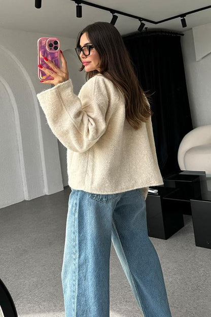 Gretchen Kırçıllı Krem Pinterest Ceket