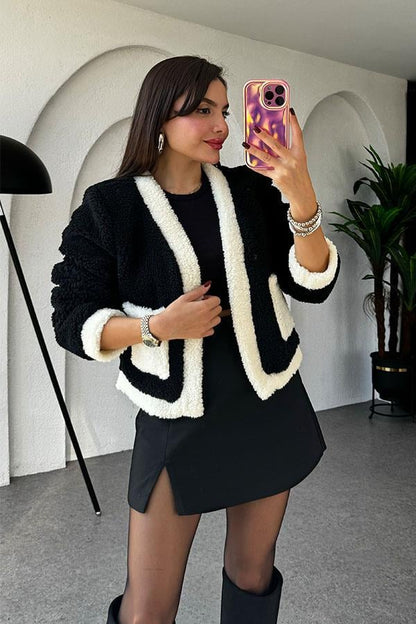 Hardy Geçişli Pofuduk Teddy Ceket