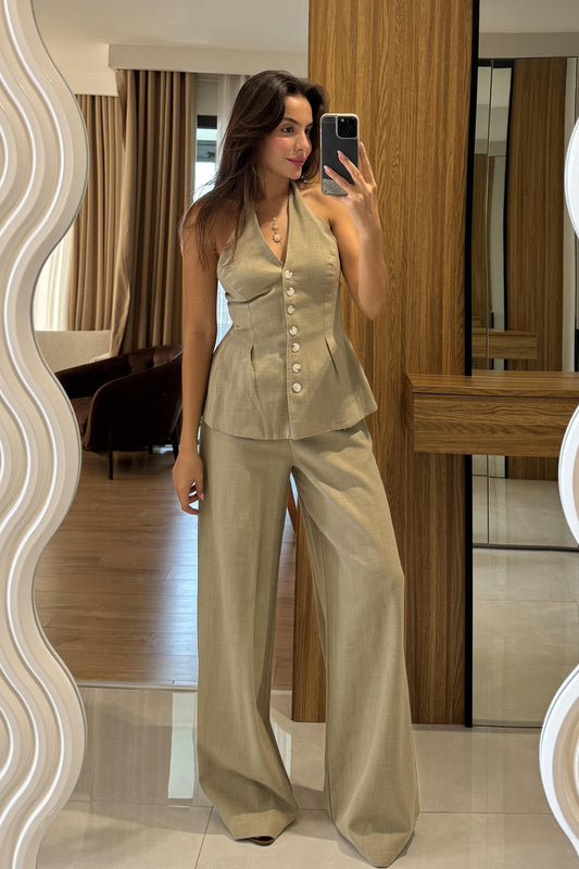 Hauser Haki Keten Yelekli Takım