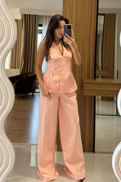 Hauser Somon Keten Yelekli Takım