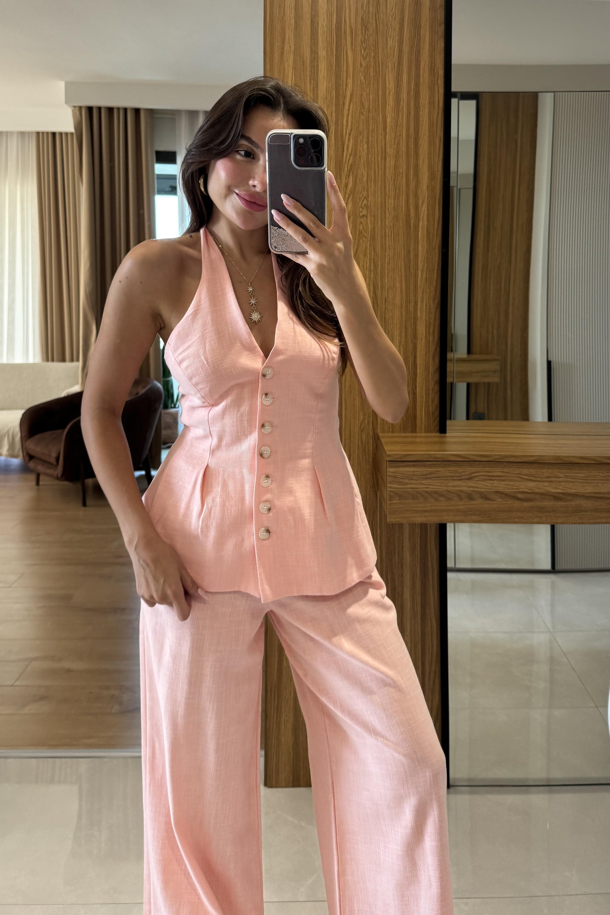 Hauser Somon Keten Yelekli Takım