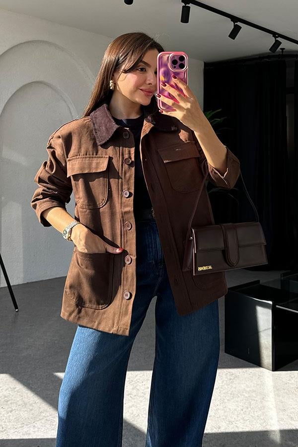 Hector Kahve Gabardin Ceket