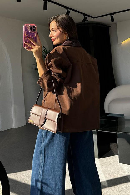 Hector Kahve Gabardin Ceket