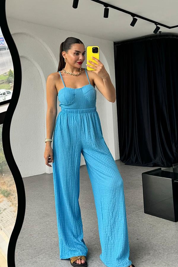 Hestia bürümcük Gloplu İkili Takım-Mavi