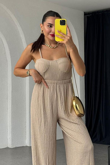 Hestia bürümcük Gloplu İkili Takım- Sütlü Kahve